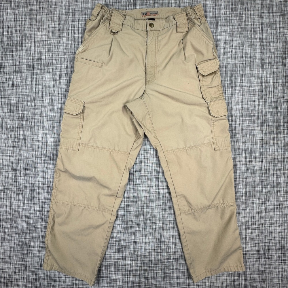 5.11 Tactical Taclite Pro Cargo Pants Mens 36x30 Khaki Ripstop Work Utility